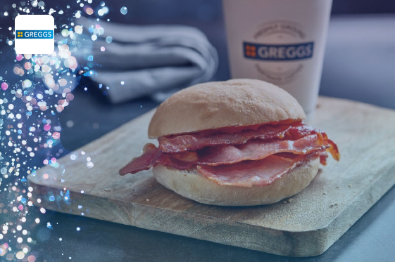 greggs bacon roll.