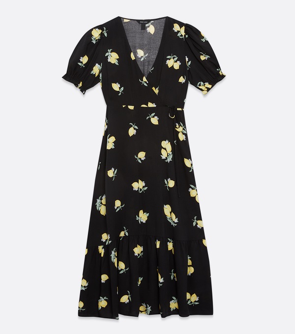 A lemon print dress by New Look.