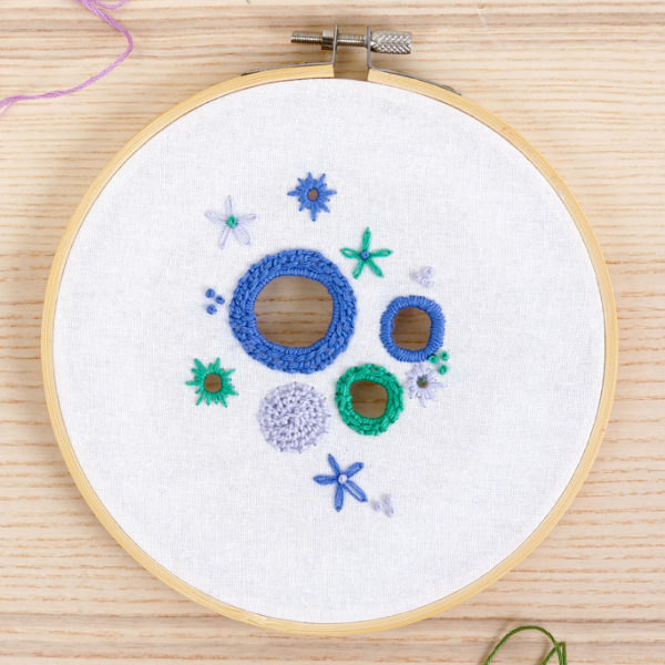 Example of embroidery stitches
