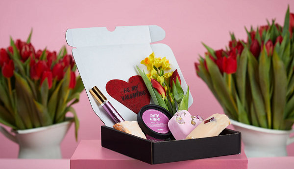 A valentine's gift box from lush